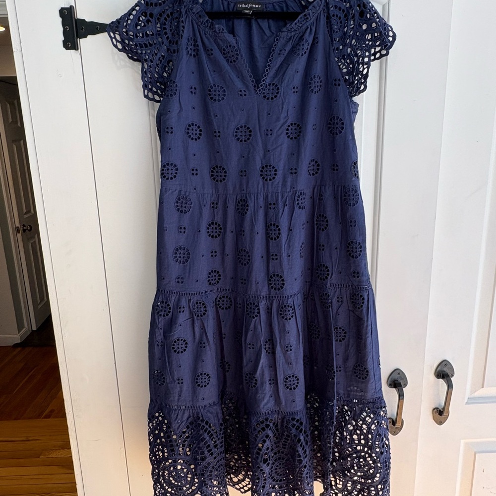 Tribal Femme Navy Blue Dress